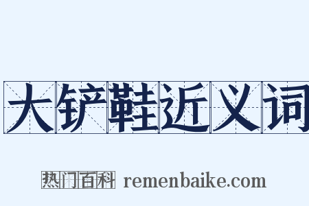 大铲鞋近义词是什么意思的图片